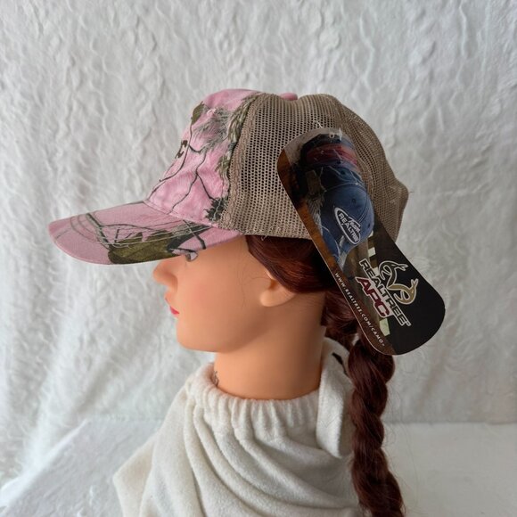 Mac Trailer Ladies Fit Pink Camouflage Baseball Cap Mesh Back Adjustable Strap - Picture 2 of 6